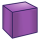 Purple Block square facing left