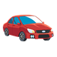 Red Car facing right