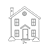 Gray House Line PNG
