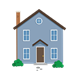 Gray House with chimney