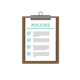 Brown Clipboard with paper