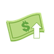 Paper Money with arrow