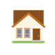White House with brown roof