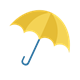 Yellow Umbrella with handle