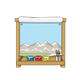 Art Easel with mountains
