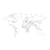 World Map Line PNG