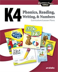 Homeschool K4 Phonics, Reading, Writing, and Numbers Curriculum Lesson Plans
