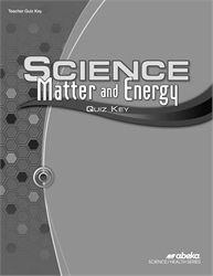 Science: Matter and Energy Quiz Key