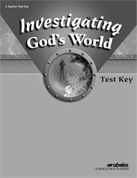 Investigating God's World Test Key