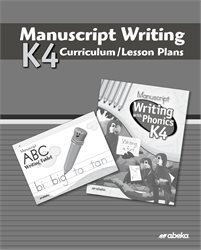 K4 Manuscript Writing Curriculum Lesson Plans