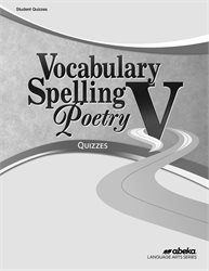 Vocabulary, Spelling, Poetry V Quiz Book