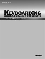 Keyboarding Quiz and Test Key