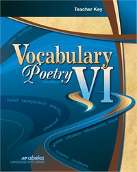 Vocabulary, Poetry VI Teacher Key