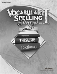Vocabulary, Spelling, Poetry I Quiz Book