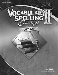 Vocabulary, Spelling, Poetry II Quiz Key