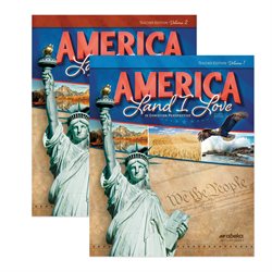 America: Land I Love Teacher Edition Volumes 1 and 2