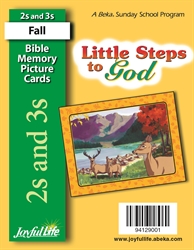 Little Steps to God 2s &#38; 3s Mini Bible Memory Picture Cards