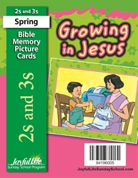 Growing in Jesus 2s &#38; 3s Mini Bible Memory Picture Cards