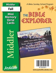 Bible Explorer Middler Mini Memory Verse Cards