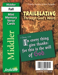 Trailblazing Through God's Word Middler Mini Memory Verse Cards