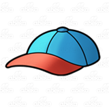 Abeka | Clip Art | Baseball Cap—blue with red brim